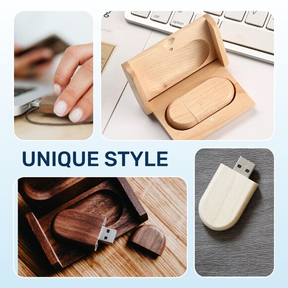 SUVIRA Eco-Friendly Wooden USB Flash Drive with Wood Box - 64GB - USB 3.0 - Picture 4 of 11